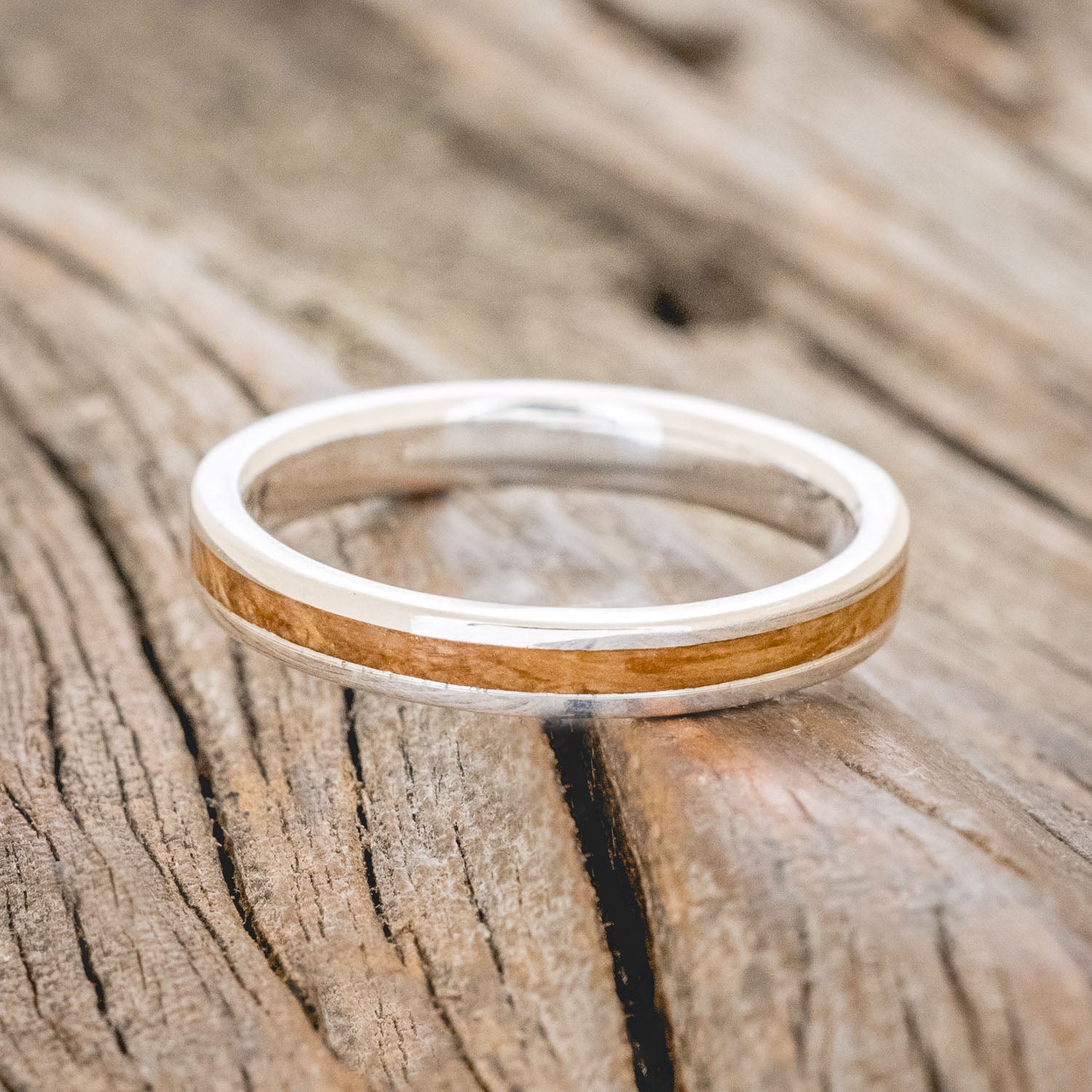 "AUSTIN" - MATCHING SET OF WHISKEY BARREL WEDDING BANDS-14