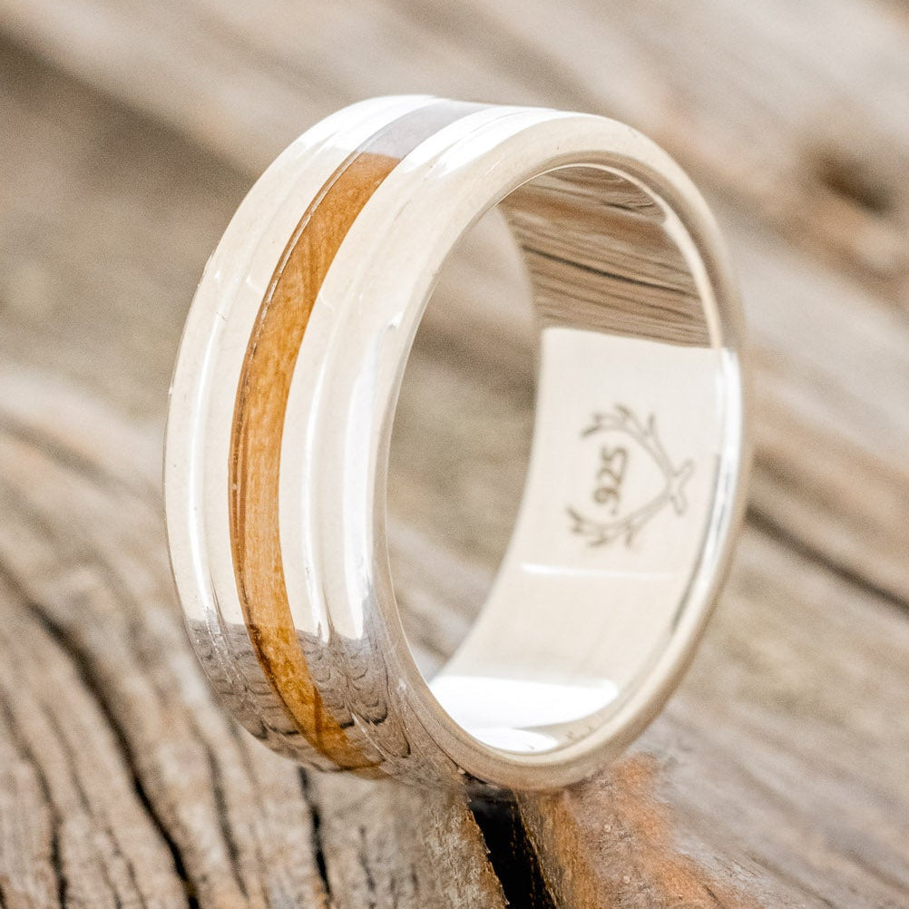 "AUSTIN" - WHISKEY BARREL OAK WEDDING RING-8