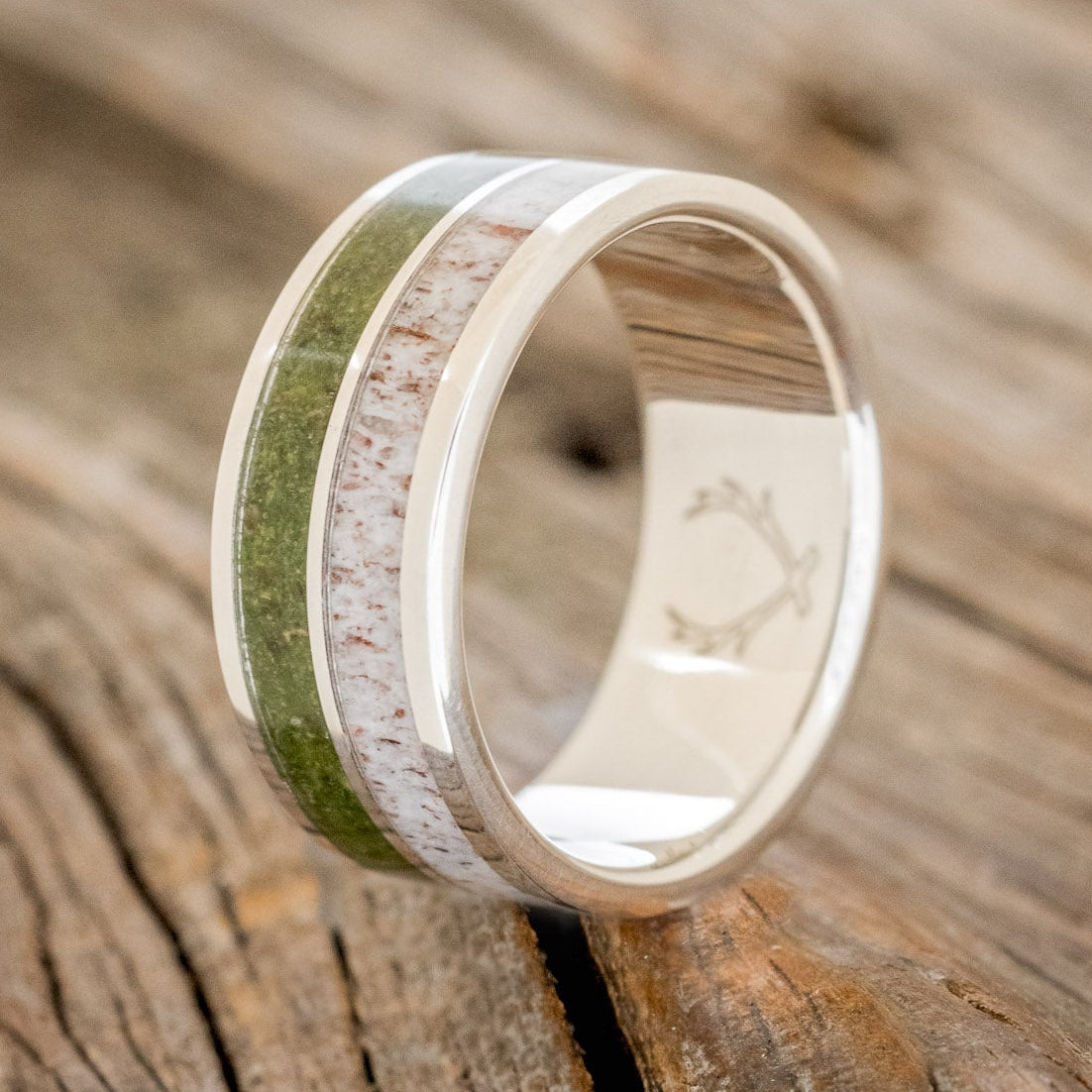 "DYAD" - MOSS & ANTLER WEDDING BAND-7