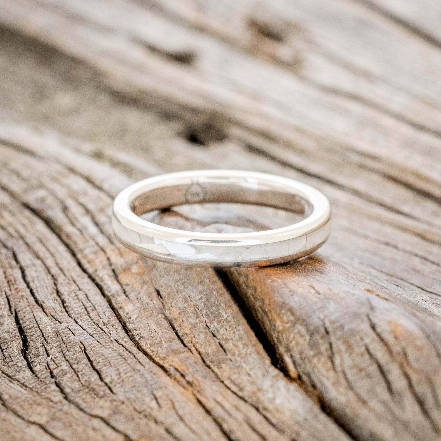 "ETERNA" - MOTHER OF PEARL WEDDING BAND-8