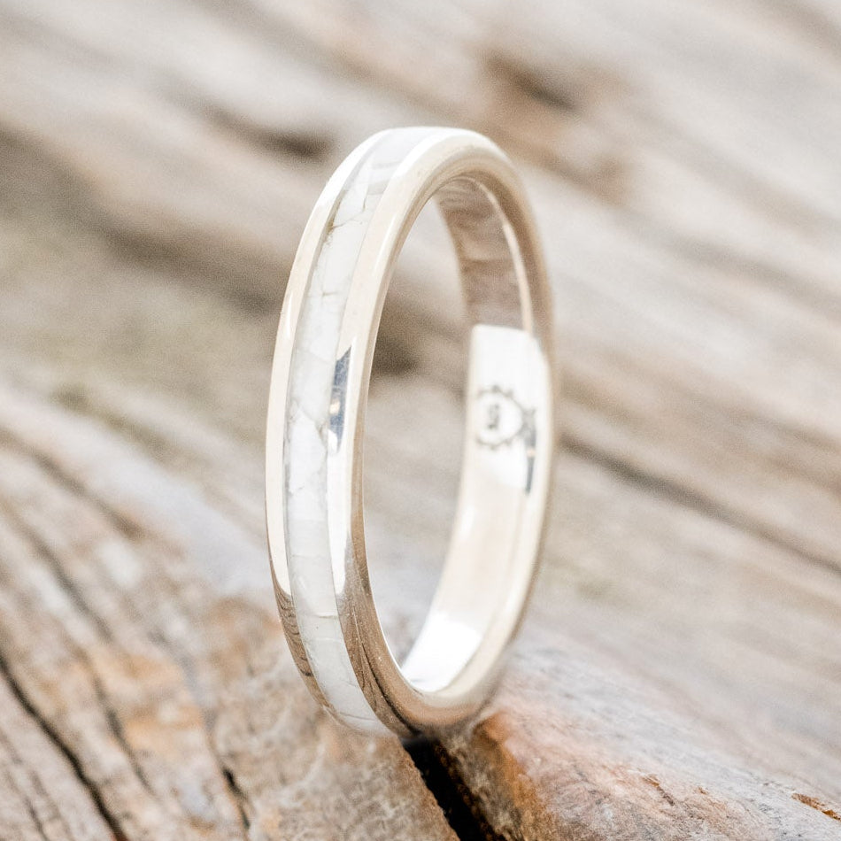 "ETERNA" - MOTHER OF PEARL WEDDING BAND-6