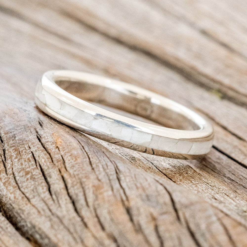 "ETERNA" - MOTHER OF PEARL WEDDING BAND-7
