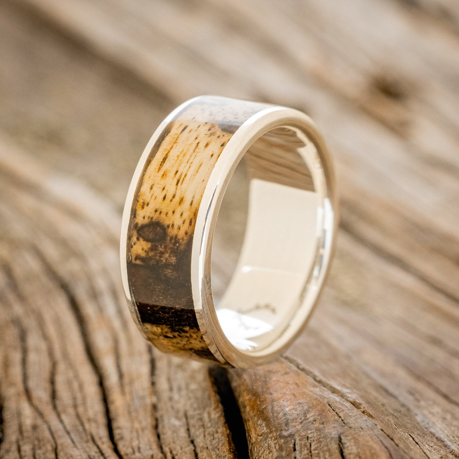 "RAINIER" - SPALTED MAPLE WEDDING BAND-11