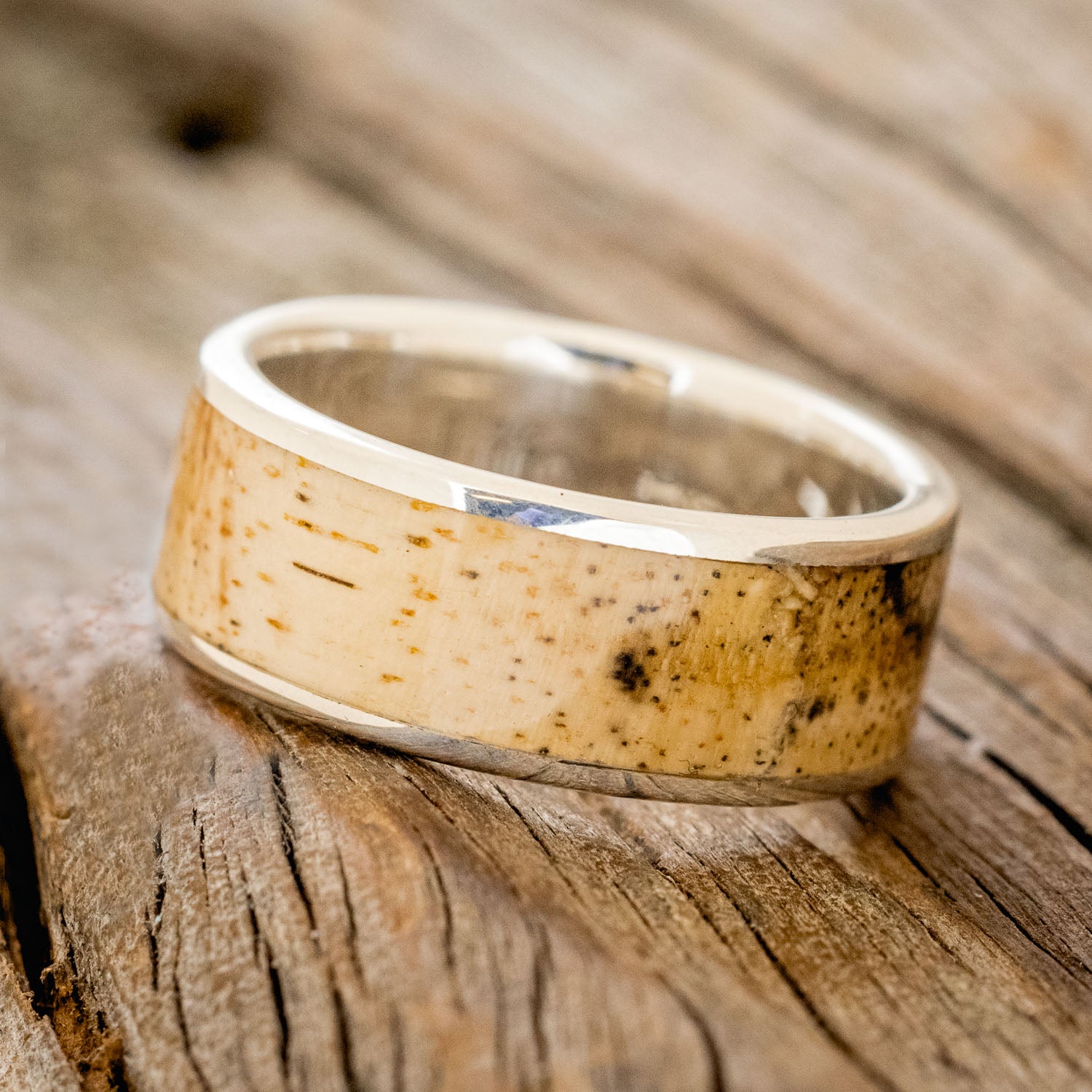 "RAINIER" - SPALTED MAPLE WEDDING BAND-13
