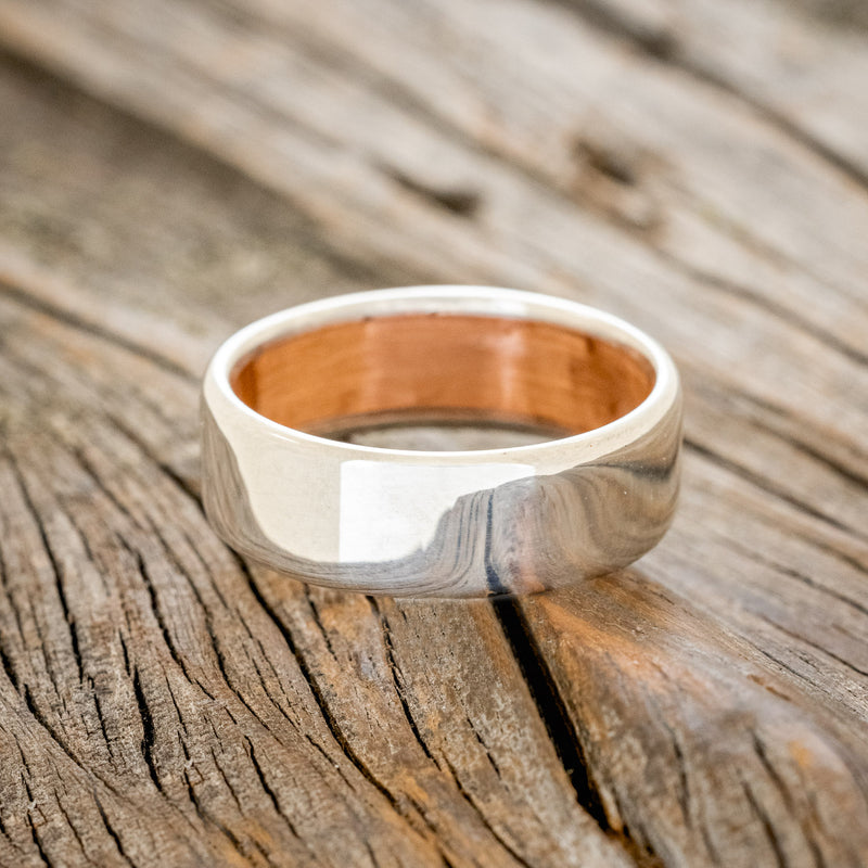 RUSTIC COPPER LINED WEDDING RING-3