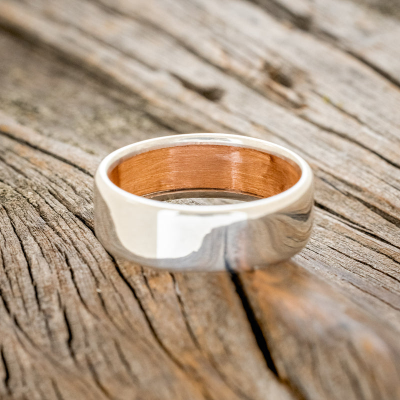 RUSTIC COPPER LINED WEDDING RING-6