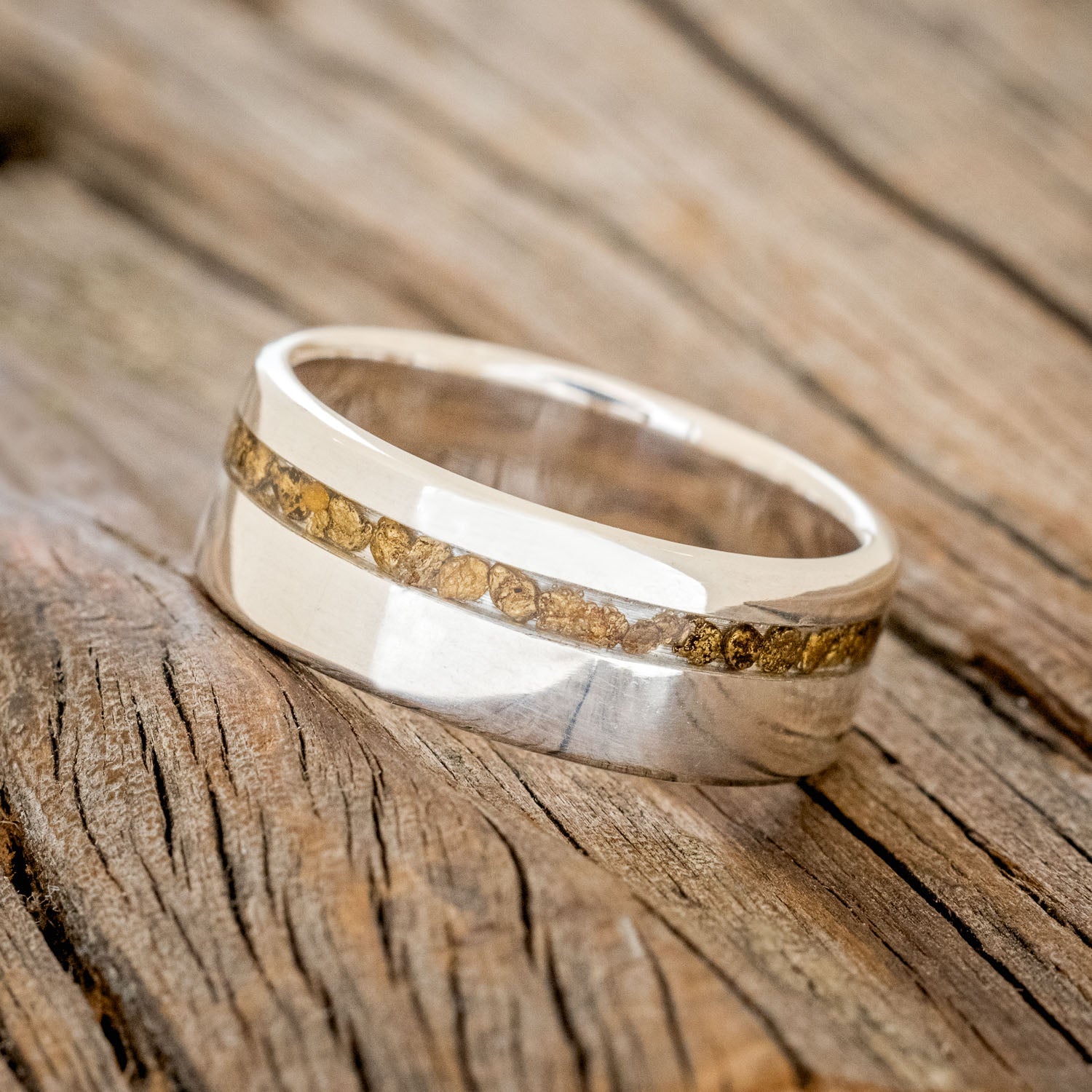 "VERTIGO" - GOLD NUGGET WEDDING RING-8