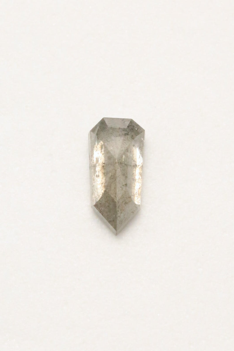 1.67ct 4.85 x 10.00 x 3.95mm DOUBLE CUT SHIELD SALT & PEPPER DIAMOND-1