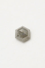 2.15ct 7.13 x 4.41mm DOUBLE CUT HEXAGON SALT & PEPPER DIAMOND-1