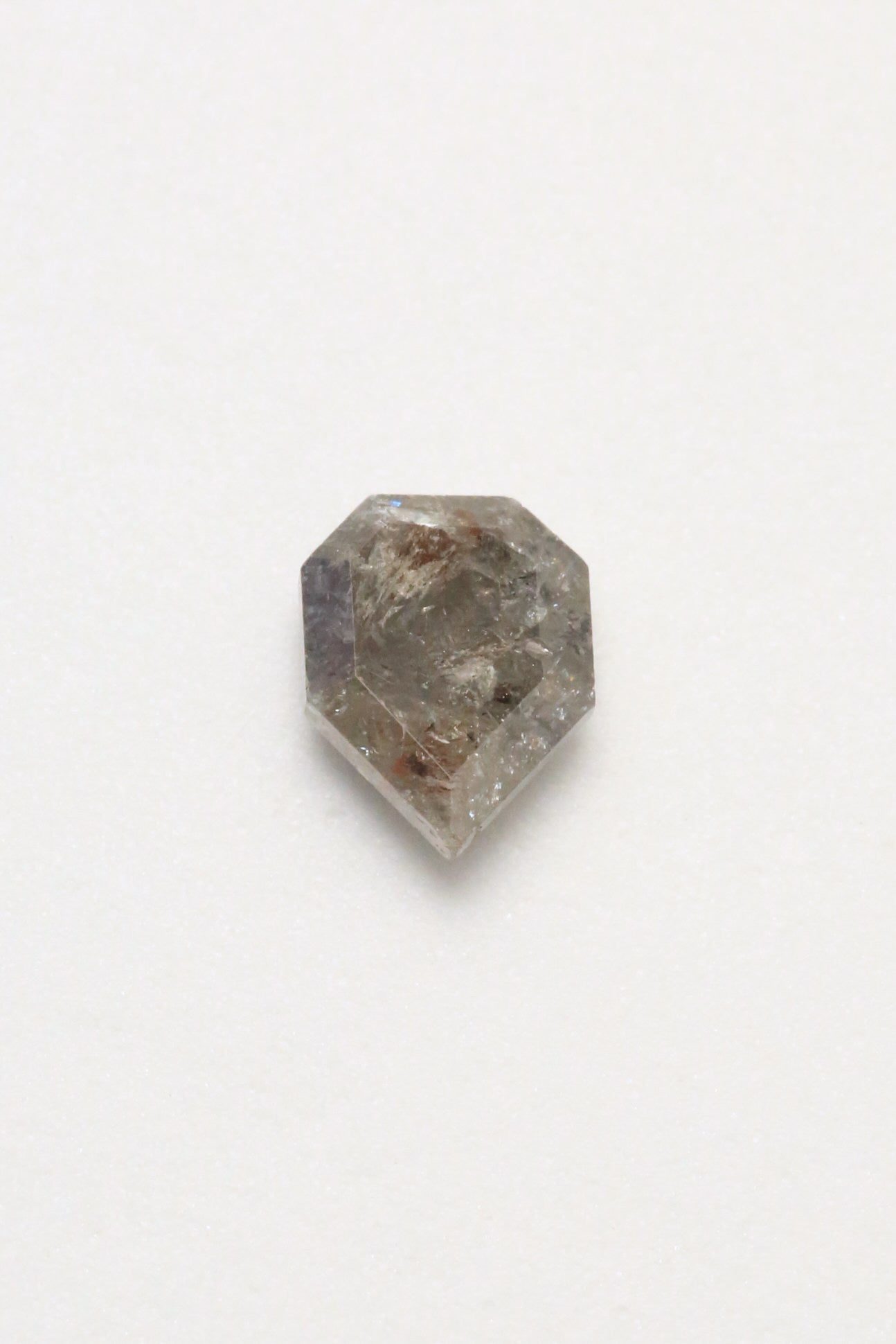 2.84ct 7.88 x 10.54 x 4.09mm DOUBLE CUT SHIELD SALT & PEPPER DIAMOND-2