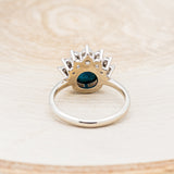 "ESMERALDA" - ROUND CUT SPINY OYSTER TURQUOISE WEDDING BAND WITH DIAMOND ACCENTS-26