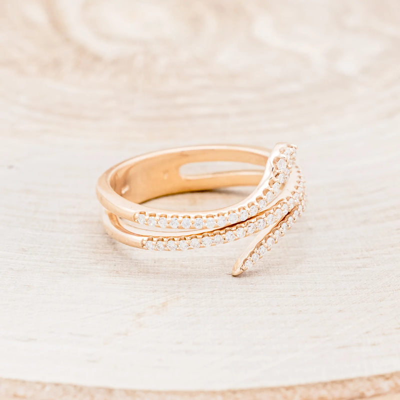 "EVE" - PAVÉ DIAMOND WEDDING BAND - 14K ROSE GOLD - SIZE 6 3/4-2