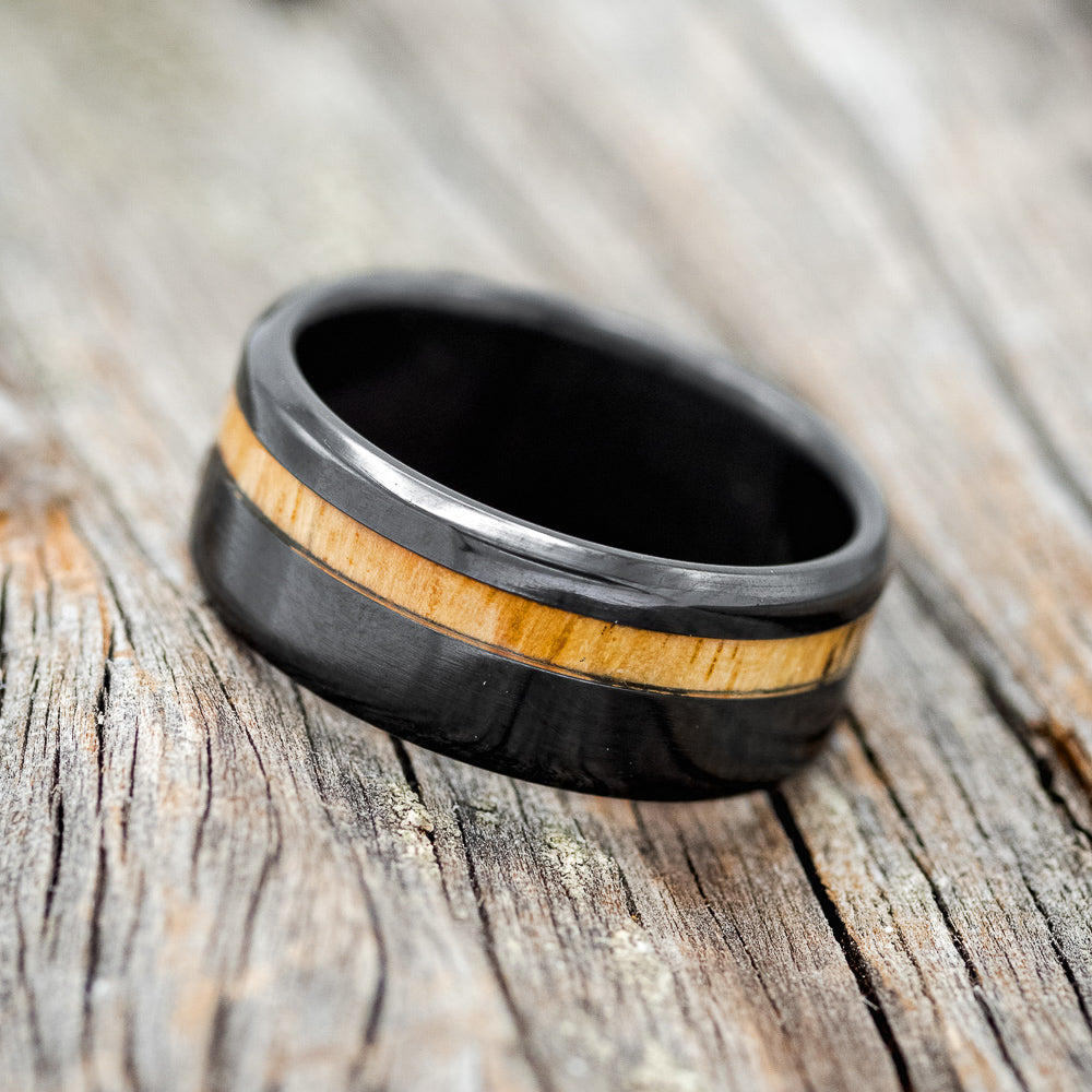 "VERTIGO" - MATCHING SPALTED MAPLE WEDDING BANDS-11