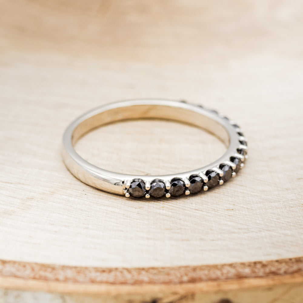 BLACK DIAMONDS STACKING BAND IN 14K GOLD-2