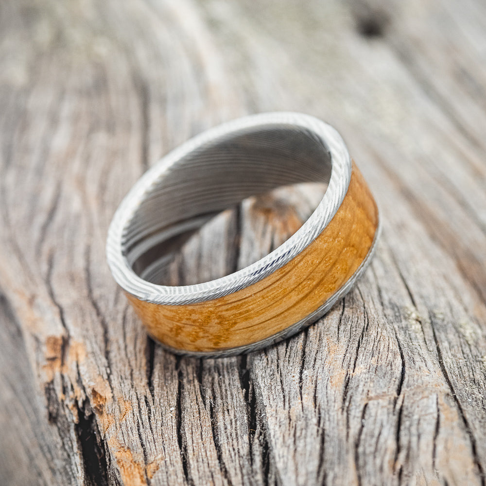 "RAINIER" - WHISKEY BARREL OAK WEDDING RING-6