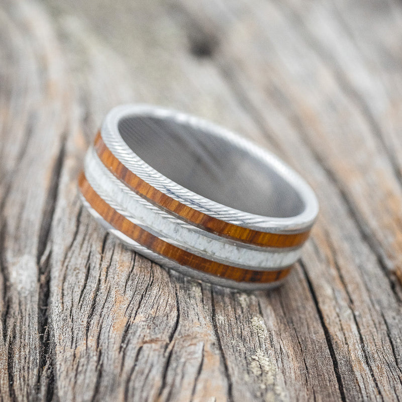 "RIO" - ELK ANTLER & IRONWOOD WEDDING BAND - READY TO SHIP-5