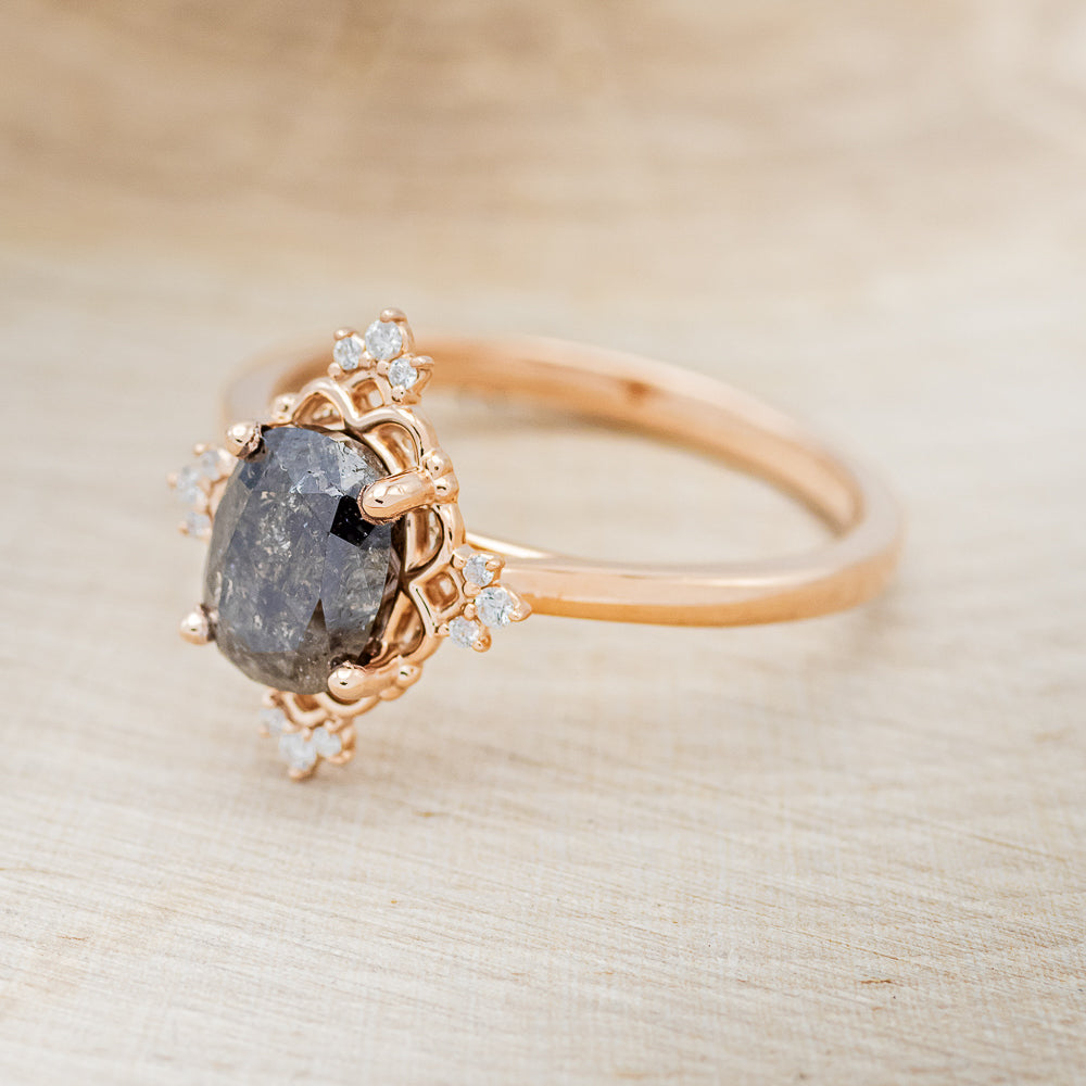 "TREVA" - ENGAGEMENT RING WITH DIAMOND ACCENTS - MOUNTING ONLY - SELECT YOUR OWN STONE-3