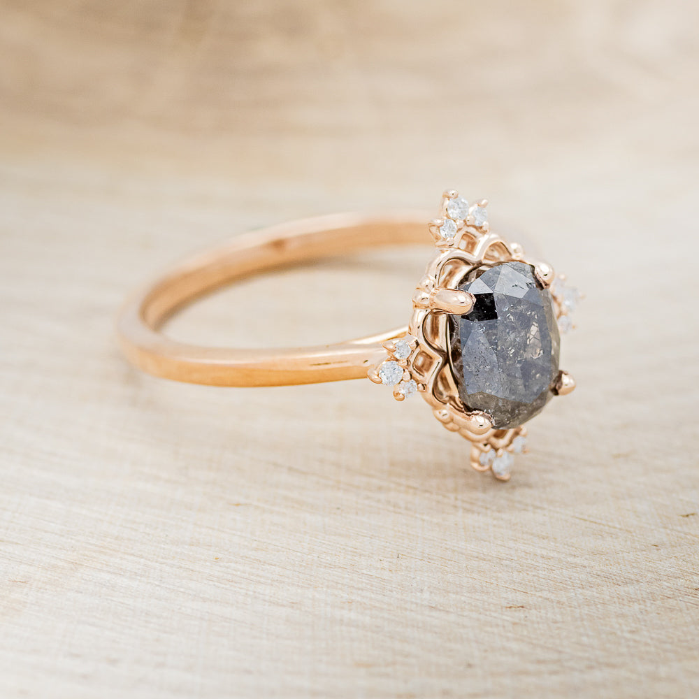 "TREVA" - ENGAGEMENT RING WITH DIAMOND ACCENTS - MOUNTING ONLY - SELECT YOUR OWN STONE-2