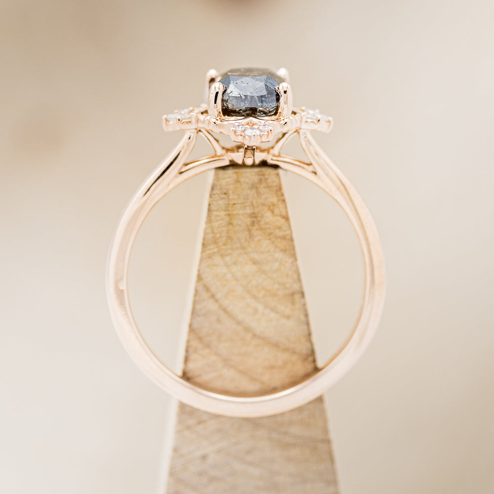 "TREVA" - ENGAGEMENT RING WITH DIAMOND ACCENTS - MOUNTING ONLY - SELECT YOUR OWN STONE-5