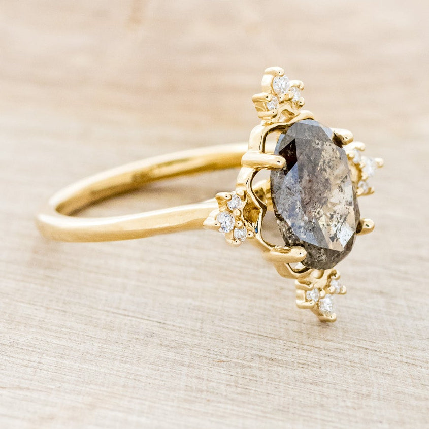 "TREVA" - ENGAGEMENT RING WITH DIAMOND ACCENTS - MOUNTING ONLY - SELECT YOUR OWN STONE-8