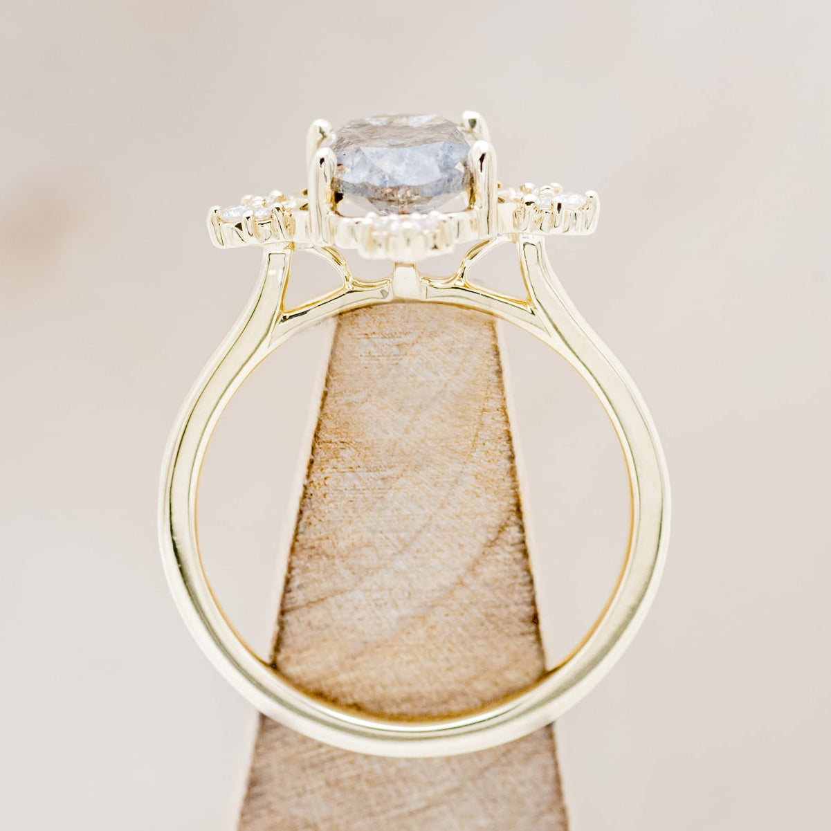 "TREVA" - ENGAGEMENT RING WITH DIAMOND ACCENTS - MOUNTING ONLY - SELECT YOUR OWN STONE-11