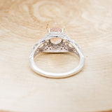 "RELICA" - OVAL MORGANITE ENGAGEMENT RING WITH DIAMOND ACCENTS