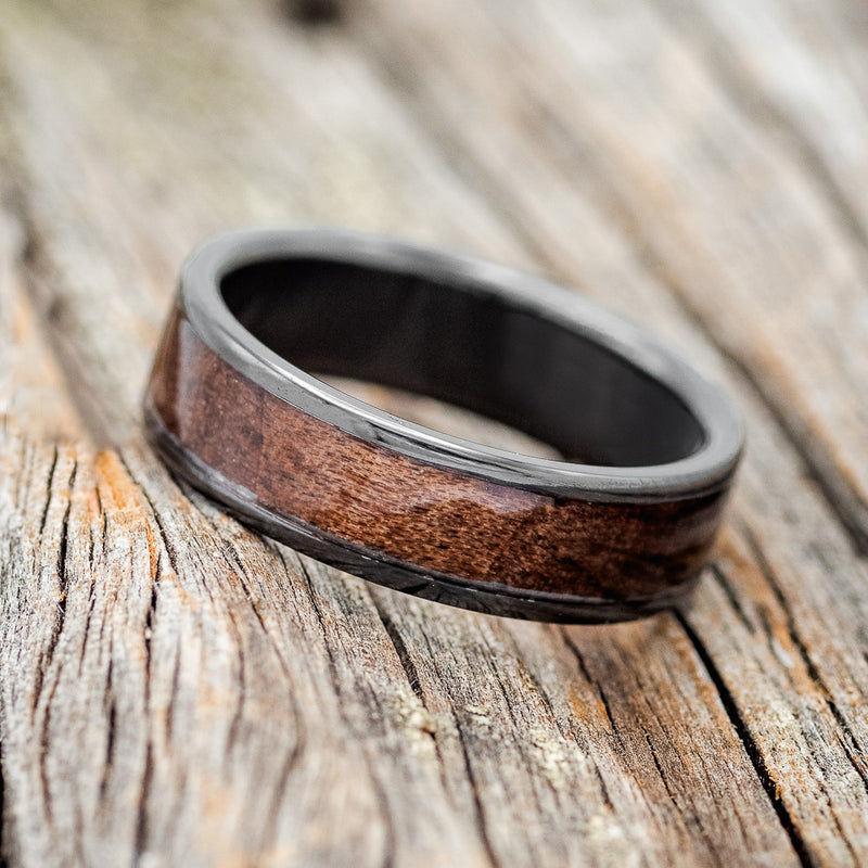 "RAINIER" - DARK MAPLE WEDDING BAND - READY TO SHIP-5