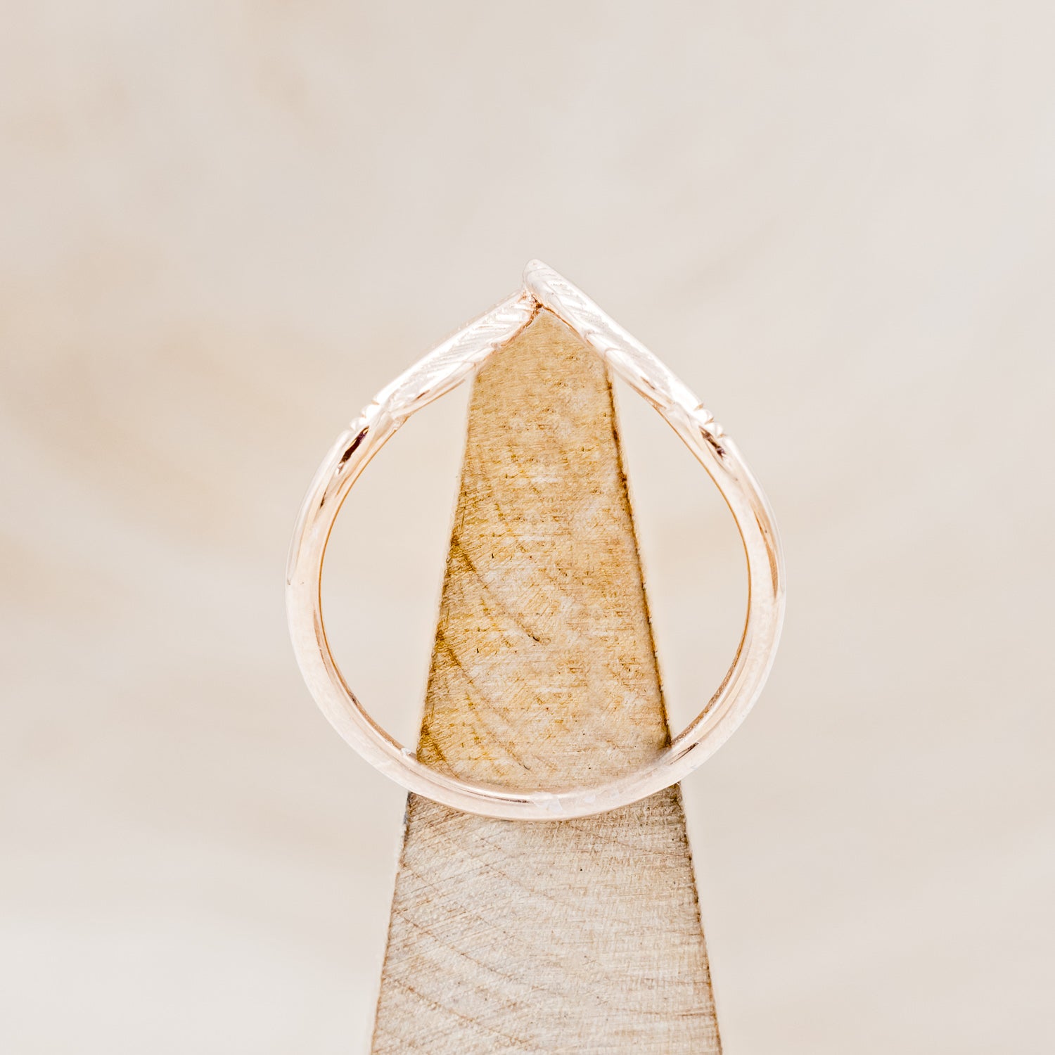 "FALA" - FEATHER ACCENTED TRACER WEDDING BAND-5