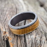 "EZRA" - WHISKEY BARREL OAK WEDDING BAND - READY TO SHIP-7