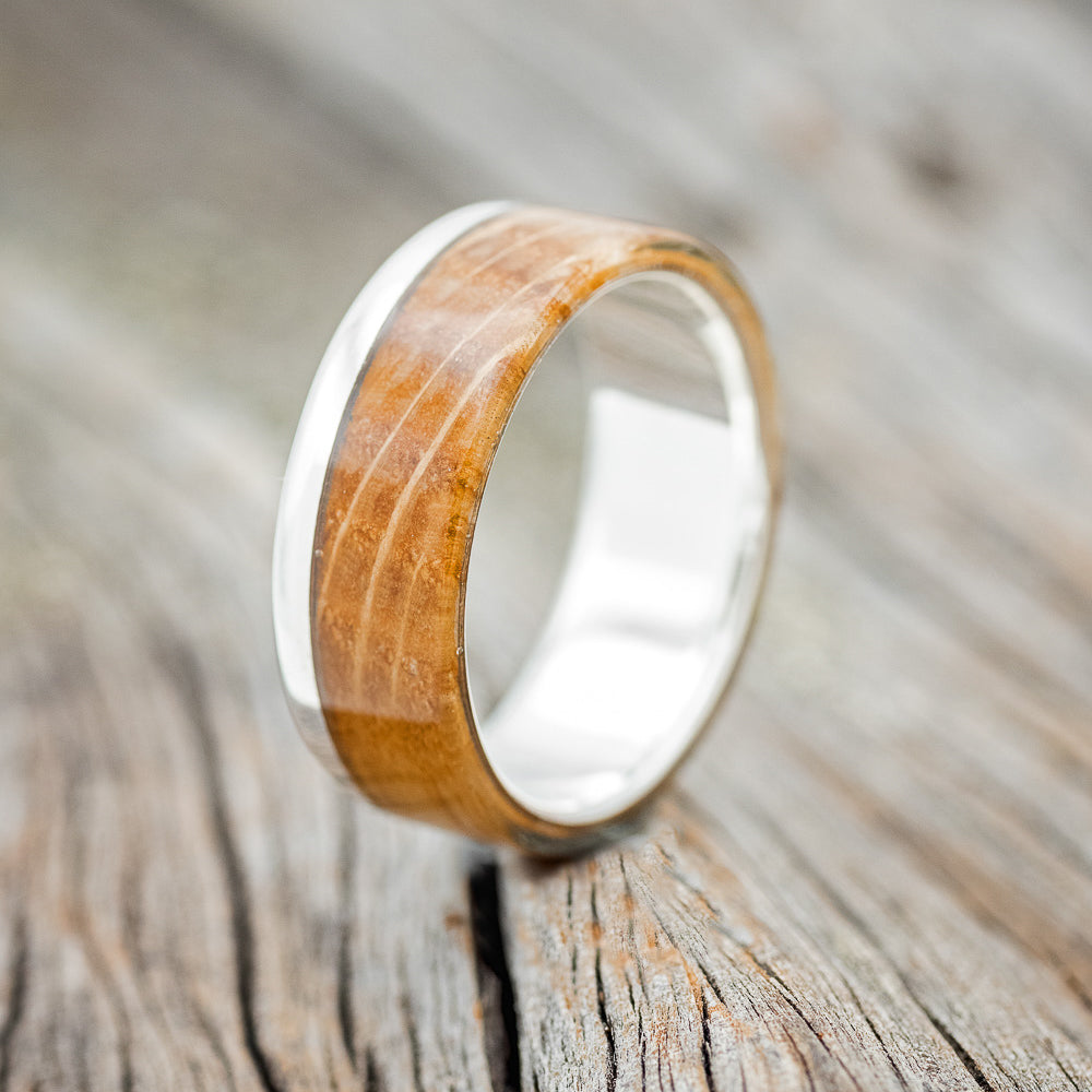 "EZRA" - WHISKEY BARREL OAK WEDDING BAND-5