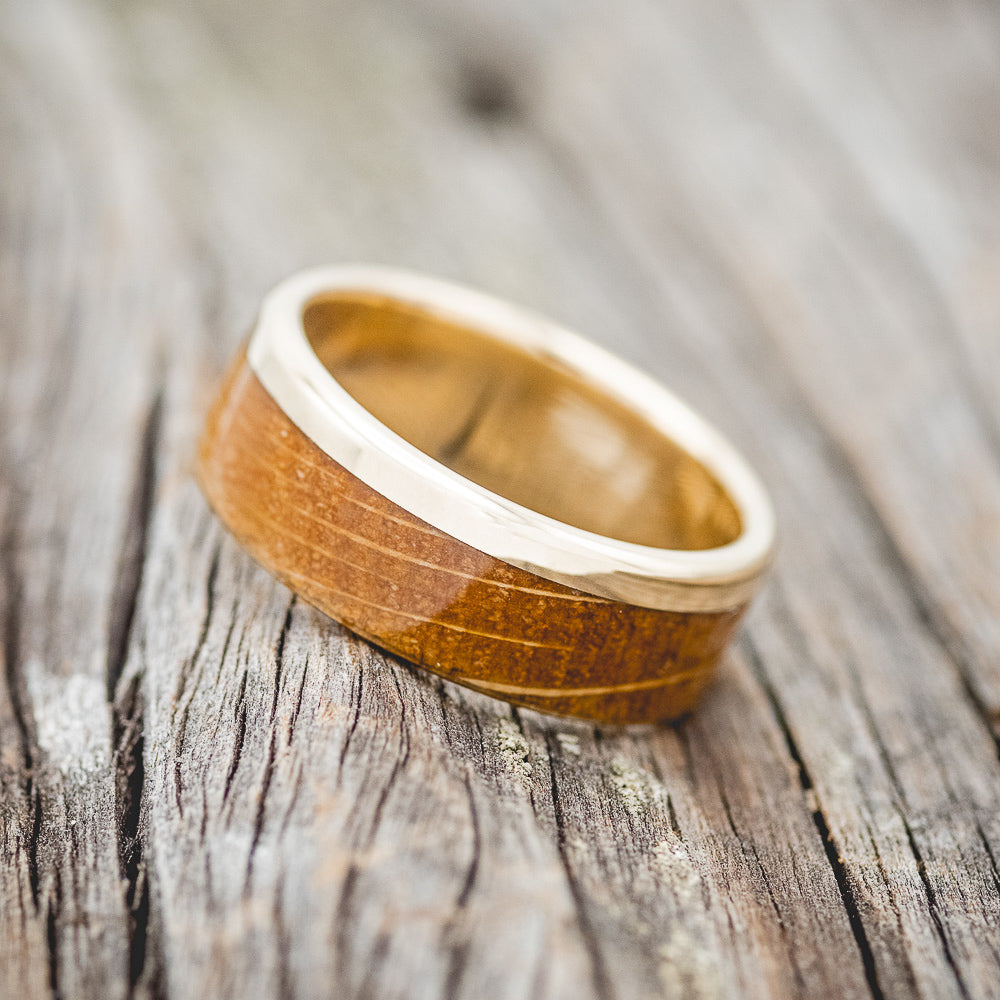 "EZRA" - WHISKEY BARREL OAK WEDDING BAND-21