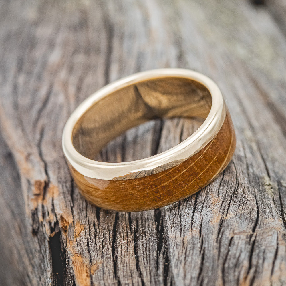 "EZRA" - WHISKEY BARREL OAK WEDDING BAND-22