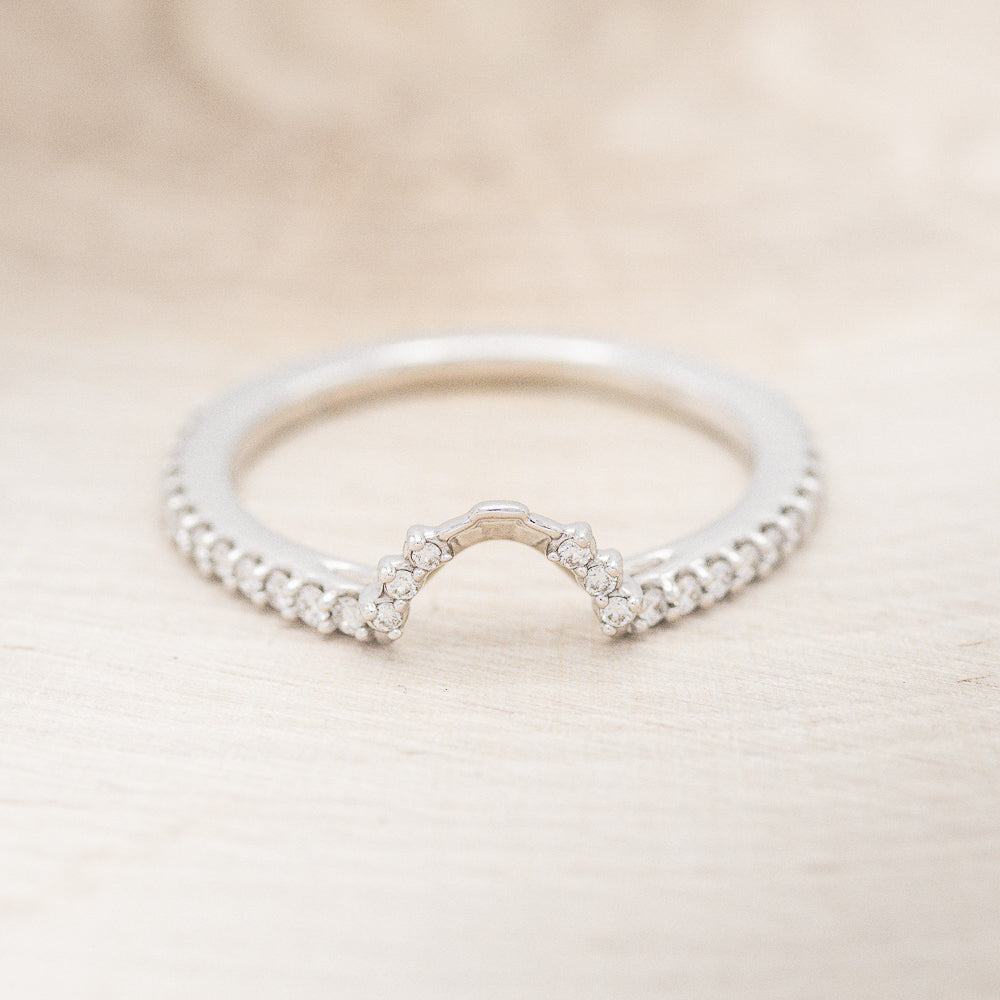 "THEIA" - PEAR-SHAPED MOISSANITE ENGAGEMENT RING WITH DIAMOND TRACER-16