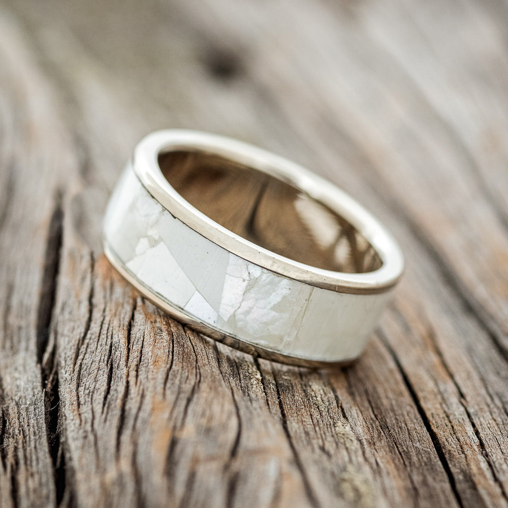 "RAINIER" - MOTHER OF PEARL WEDDING RING-2