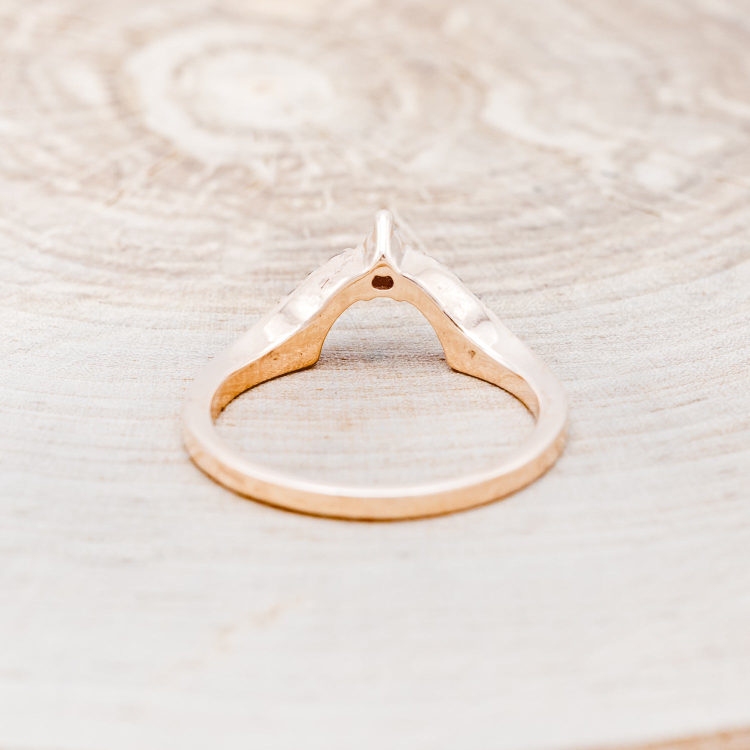 "SAMA" - COSMIC ACRYLIC CONTOUR WEDDING BAND WITH DIAMOND ACCENTS-5