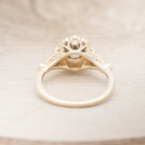 "EILEEN" - ROUND CUT SALT & PEPPER DIAMOND ENGAGEMENT RING WITH DIAMOND ACCENTS