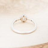 "STARLA" - ROUND CUT DIAMOND ENGAGEMENT RING WITH STARBURST DIAMOND HALO-17