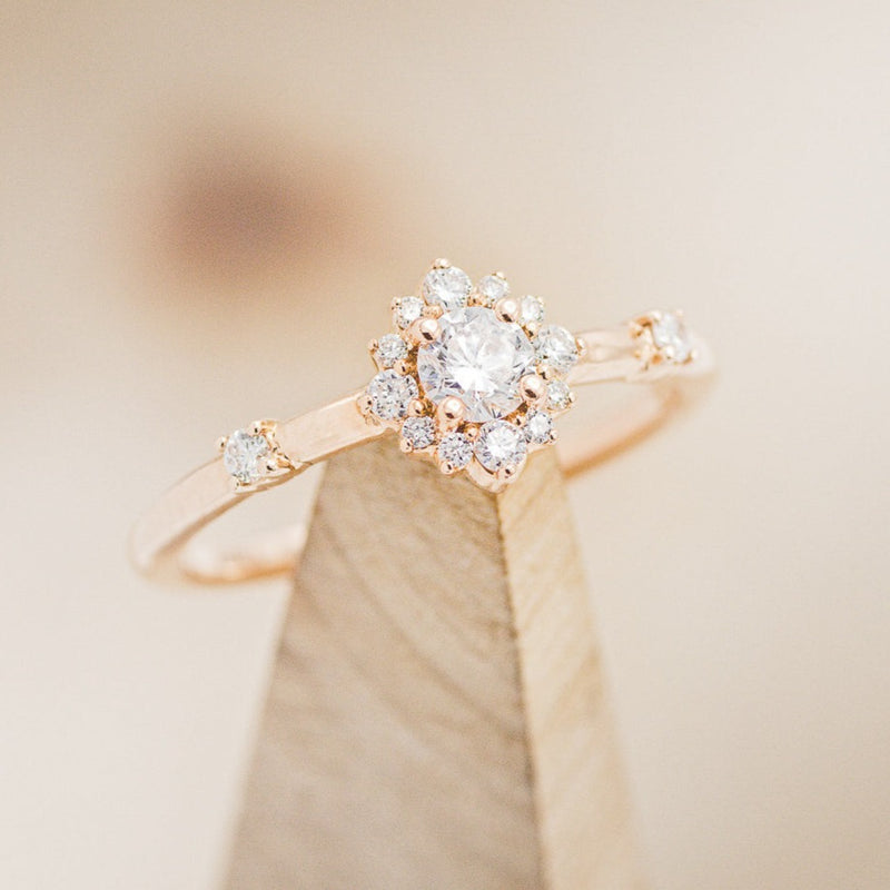 Starburst Rose Cut Diamond Engagement Ring