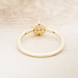 "STARLA" - ROUND CUT DIAMOND ENGAGEMENT RING WITH STARBURST DIAMOND HALO-11