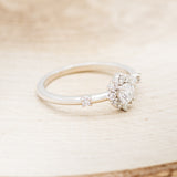 "STARLA" - ROUND CUT DIAMOND ENGAGEMENT RING WITH STARBURST DIAMOND HALO-14