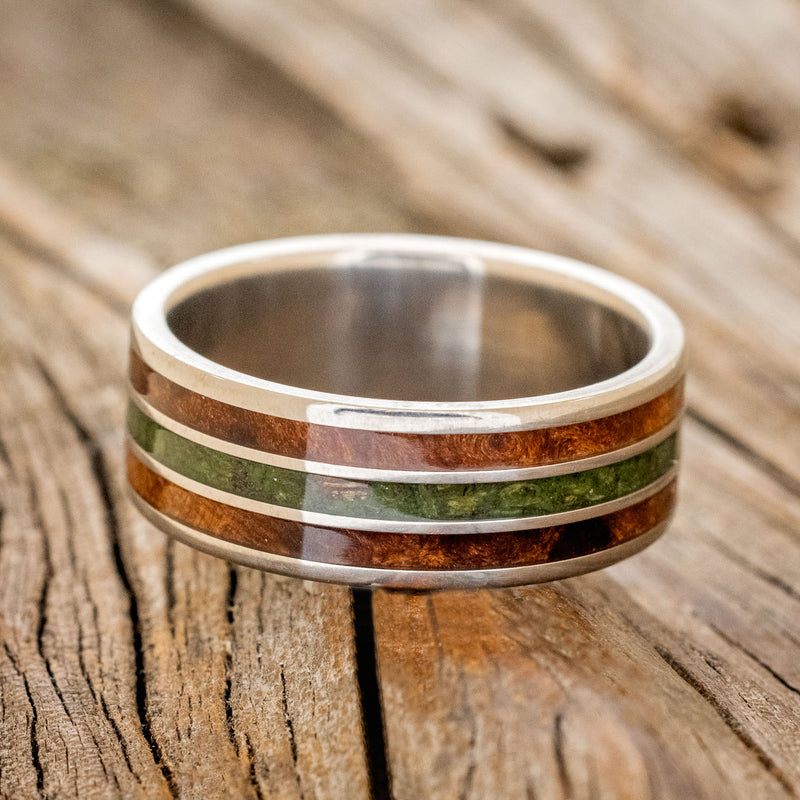 "RIO" - REDWOOD & MOSS WEDDING BAND-3