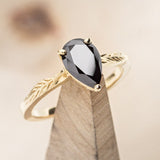 14k Gold Solitaire Engagement Ring With Black Moissanite - Staghead Designs