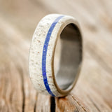 "REMMY" - ANTLER & LAPIS LAZULI WEDDING RING - READY TO SHIP-5