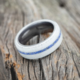 "REMMY" - ANTLER & LAPIS LAZULI WEDDING RING - READY TO SHIP-3