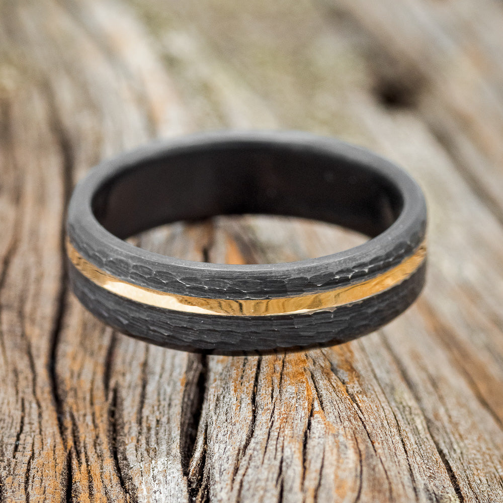 14K GOLD INLAY WEDDING RING-3