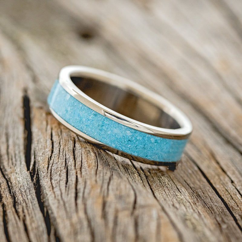 "RAINIER" - TURQUOISE WEDDING BAND - READY TO SHIP-2