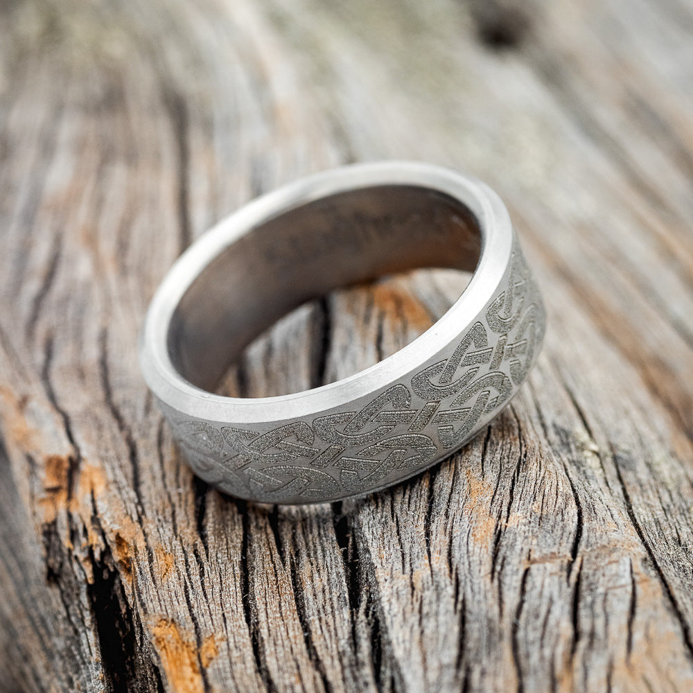 CELTIC LOVE KNOT ENGRAVED WEDDING BAND-3