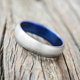 DOMED FIRE-TREATED TITANIUM WEDDING BAND WITH A BRUSHED FINISH - READY TO SHIP-2