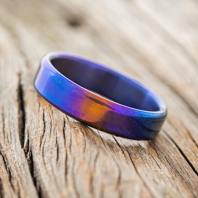 FIRE-TREATED TITANIUM WEDDING BAND-2