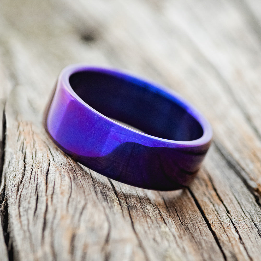 FIRE-TREATED TITANIUM WEDDING BAND-2